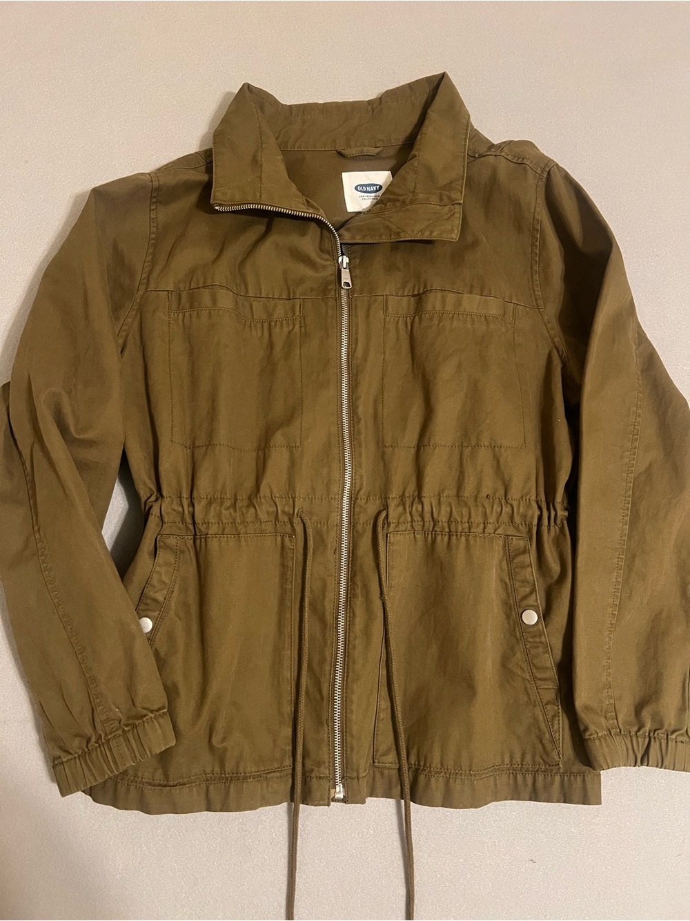 Old Navy Olive Green Drawstring Waist Jacket